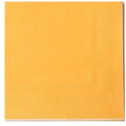 3x20 Stück Einfarbige Servietten 2-lagig 25cmx25cm Papierservietten Paper Napkins Bedruckte Servietten,Servietten aus Reinem Zellstoff, Tischdekoration für Hochzeit Party Bankett,Orange