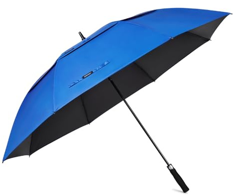 G4Free 46/54/62/68/72/80 Zoll UV Schutz Winddicht Sonnen- und Regenschirm Golf Regenschirm Auto Öffnen Doppeldach belüftet Übergröße für Damen und Herren