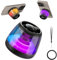 heetipuk Magnetischer Bluetooth Lautsprecher, Tragbarer Mini Bluetooth Speaker mit Handyhalterung, 7 Stunden Spielzeit, 5W Innenmagnet-Lautsprecher, TWS, RGB-Beleuchtung, Magnetring und Trageband