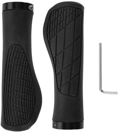 1 Pair Bicycle Handlebar Grips, Ergonomic Non-Slip Soft Rubber Bike Handlebar Grips, for 22.2mm MTB Bike City Bike Road Mountain Bike