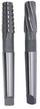 HAJMGUMC Reibahle mit konischem Schaft, konische Spannreibahlen, Reibahlen Rymer 1:10, Kegel-HSS-Spiral-Maschinenreibahle, Schnellarbeitsstahl-Fräser(40mm,Type 1 Rough Reamer)