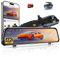 Vtopek 12 inch 4K Mirror Dash cam Front and Rear View Mirror Camera WiFi 2160P Car Rearview Mirror Dashcam Dash Camera with Waterproof Reversing Camera WDR Night Vision Parking Assistance 64GB Card