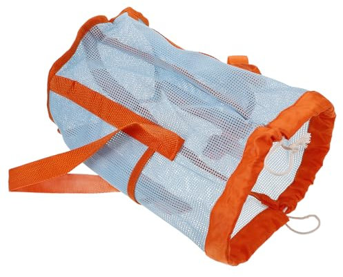 WRITWAA Portable Strandtasche Mit Netz Für Sandspielzeug Große Vielseitige Aufbewahrungstasche Für Junge Mädchen Für Strand Und Spielplatz Strapazierfähiges Design Mit Praktischem