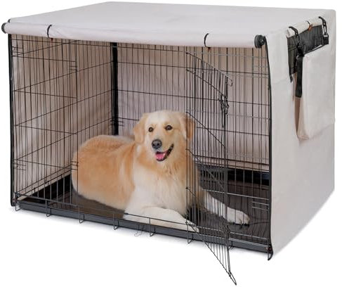 VERABE Abdeckung für Hundekäfige, Beige, 61 cm
