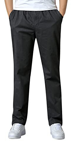 IQYU Skihose Und Herren Casual Loose Cotton Plus Size Pocket Pants Overall Paintball Ausrüstung Set Männer (GY1, XXL)