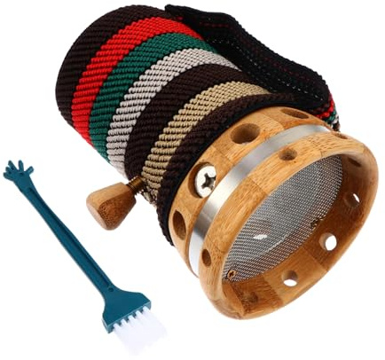 SEWOART Moxa Moxibustionsset Manuell mit Edelstahlschutz Reinigungsbürste Bambus Moxa Brenner für Direkte Wärmetherapie zur Entspannung und Schmerzlösung Wellness für Hause