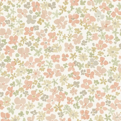 Grandeco Veronica Ditsy Daisy Floral Nursery Textured Wallpaper, Blush Multi