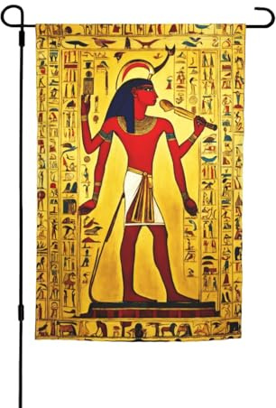 Ancient Egypt Tribe Series Print Divers drapeaux de jardin Drapeau extérieur Décoration de cour pour patio, porche ou pelouse