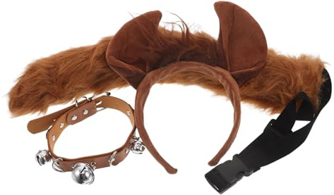 Beaupretty Serrage-tête Oreilles, Queue de Cheval en Peluche Douce, Collier Ajustable – Accessoires pour Déguisement Carnaval, Fêtes Scolaires et Nouvel An