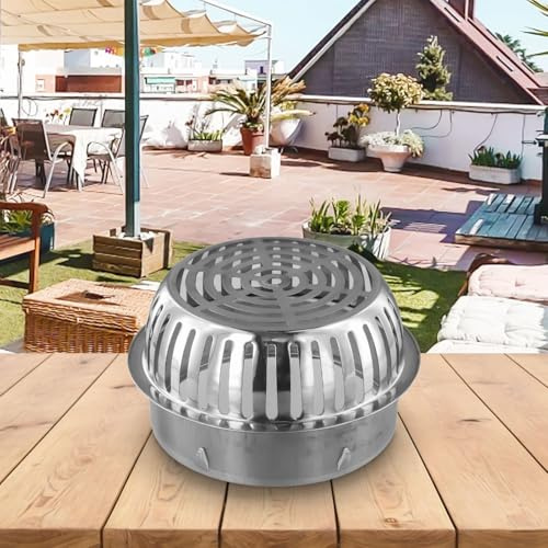 304 Stainless Steel Roof Floor Drain with Anti-Clogging Filter, Silent Design & Easy-Install Raised Buckle Fastening, 50–200mm Sizes