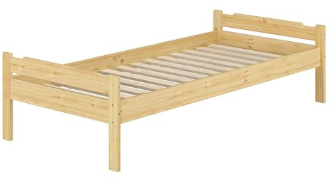 Erst-Holz Einzelbett Bettrahmen Kiefer Natur 80x200 Massivholzbett Zubehör wählbar V-60.31-08