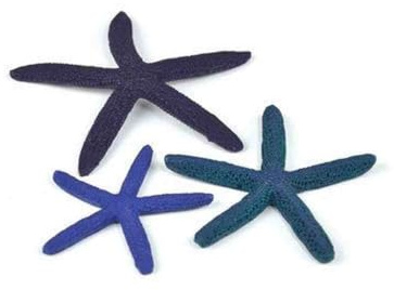 biOrb 46143 Seestern Set 3 blau – künstliche Seesterne, Aquarium Dekoration für heimische Süßwasseraquarien und Meerwasseraquarien
