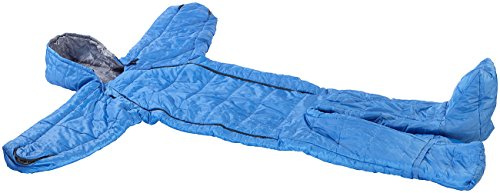 Semptec Urban Survival Technology Schlafsack mit Ärmeln: Schlafsack für Erwachsene mit Armen & Beinen, Größe M, 180 cm, blau (mit Ärmeln Erwachsene, mit Camping, Baby)