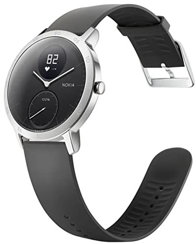 Withings Steel HR Smartwatch ibrido, Tracker delle attività con GPS connesso, monitoraggio della frequenza cardiaca, rilevatore del sonno, resistenza all'acqua e autonomia di 25 giorni