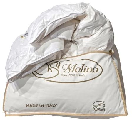 SofficePiuma - Molina Piumino Matrimoniale 4 Stagioni, Art.Gilda, 2 Piumini Combinabili, Autunno/Primavera, 260gr, 250x200 Matrimoniale