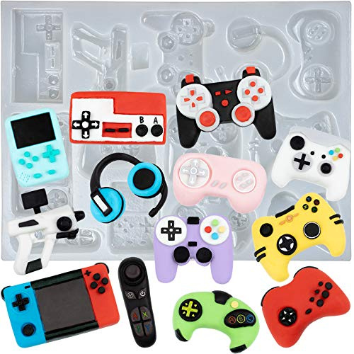 Game Controller Resin Silicone Mould for Epoxy Casting, Fondant Cake Decorating, Cupcake Topper, Chocolate, Polymer Clay 13-Shape 1.5-2.2inch