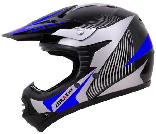 Zorax Blue L (53-54cm) ZOR-X19 KIDS Children MOTOCROSS HELMET Dirt Bike Motorbike Motorcycle Helmet ECE 2206