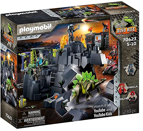 PLAYMOBIL Dino Rise 70623 Dino Rock, Mit Licht-, Sound- und Vibrationseffekt, Ab 5 Jahren
