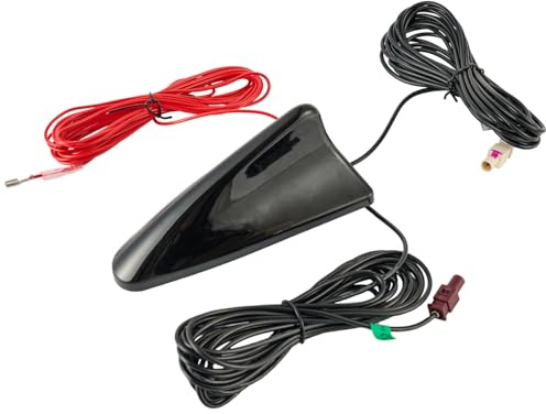 Vecys DAB + Bilantenn Hajfena FM/AM Radioantenn Signalförstärkare Fakra F till Fakra B Anslutning Biltak DAB Bil Digital Stereo Radio 5M RG174 Kabel för Fordonsbil Digital Radio