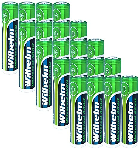 Wilhelm AAA Akku Mikro Universal NiMH 1,2 V HR03 wiederaufladbar – 20 Stück