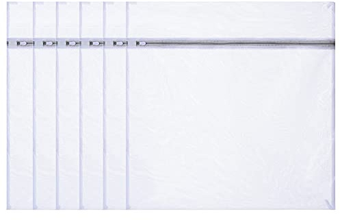 6 bolsas de lavandería de malla, red de lavado fuerte con cremallera, bolsas de malla reutilizables y duraderas para suéter, vestidos, blusa de ropa, ropa sucia, protector de lavandería, 50 x 60 cm