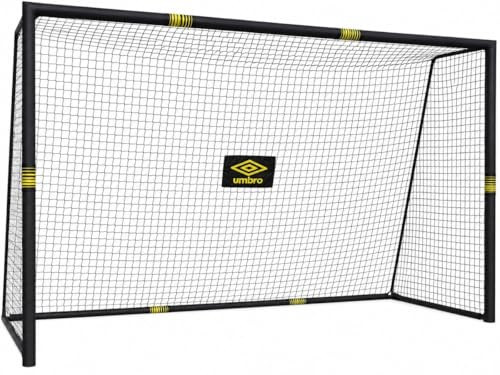 Umbro Fotbollsmål 300 x 200 x 120 cm för Trädgård, Barn och Vuxna - Träningstillbehör för Inomhus- och Utomhusbruk - Metall - Svart/Gul