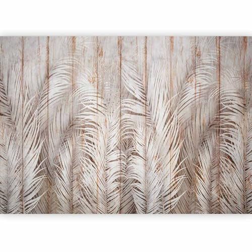 murando Photo Wallpaper Palm Leaves 350x256 cm / 138x97 Non-Woven Premium Art Print Fleece Wall Mural Decoration Poster Picture Design Modern Tropical Leaves Wood Nature f-C-10054-a-a