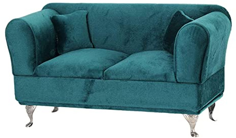 MagiDeal Miniatur Puppen Zubehör, Schmuckschatulle, Organizer, Möbel, Ornamente, Aufbewahrungsbox, Schlafzimmer, Dekoration, Schmuck, Aufbewahrungsbox für Hals, Doppelsofa 1