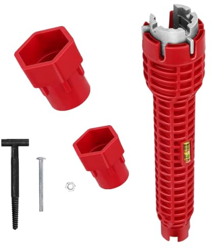 AHEOVSD Faucet Installation Tool 8 in 1 Water Pipe Spanner Multifunction Pipe Repair Wrench for Toilet Bowl Sink Bathroom Kitchen