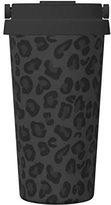 Isolierter Kaffeebecher mit Leopardenmuster für heißes und kaltes Wasser, Kaffee und Tee (500 ml)