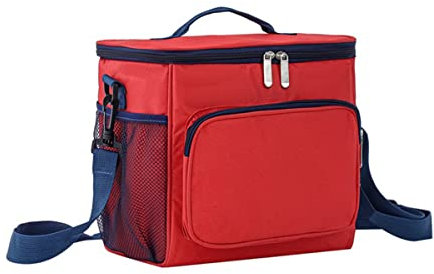 Morbuy Multifunktionale Kühltasche, 14L Langlebige Gross Lunchtasche, Kühltasche Faltbar Kühltaschen für Reisen BBQ Camping Reise Auto Lebensmittel Transport (26 * 18 * 23cm,Rot)