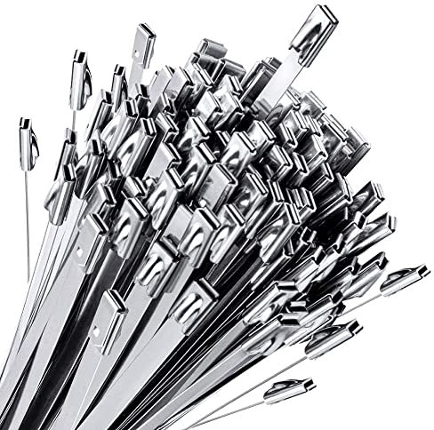 FURREN 100 x Stainless Steel Chain Link Chain Link Clips Multiple Uses for Fence Cages for Farm Outdoor Garden