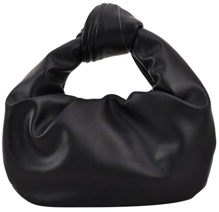 Damen-Handtasche – Umhängetasche aus Leder für Damen | Tasche Wolke gewebt mit Knoten | Retro Umhängetasche aus PU-Leder für Frauen und Mädchen