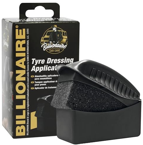 S SUMEX Aplicador para Neumáticos Billionaire Esponja de Espuma con Estuche Incorporado para Ruedas Esponja Limpieza Neumáticos Coche