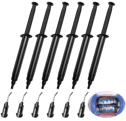 FiTspi 6 x Professionelle Zahnfleischschutz-Gel mit 6 x 3 ml Mundstücken, Zahnfleischschutzgel, Zahnspritze, bietet eine Schutzbarriere für die Therapie von