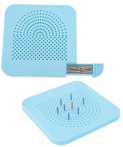 Paper Quilling Tool Board with Pins Storage Box Quilling Knitting Board Grid Guide for Making Paper Strips Folding Crafting