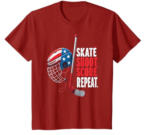 Jugend USA Eishockey Trikot Ice Boys Hockey Geburtstag T-Shirt