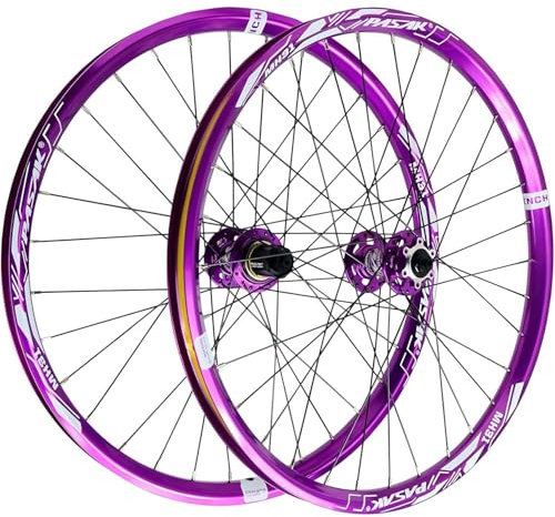AADDFDD 26, 27,5 und 29 Zoll Mountainbike-Radsatz, Lila Farbe, Aluminiumlegierung HB08/P19HG, Räder mit Scheibenbremse für 7-11 Geschwindigkeiten