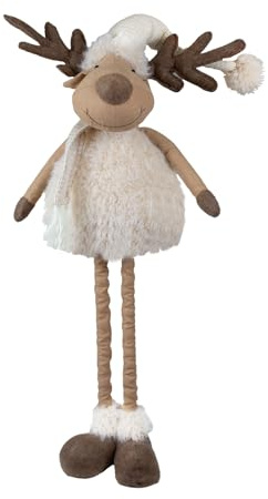 Monopol Christmas Paradise Elch Teleskopbeine 43-67cm (71-92cm) Dekofigur Rentier beige