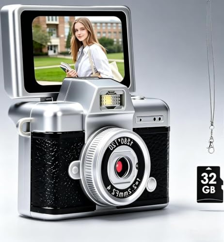 Mini Appareil Photo,Porte Clef,Mini Camera,Appareils Photo NuméRiques pour Enfants 8 Ans+,Digital Camera,Appareil Photo Compact avec Flash Et Enregistrement VidéO,Selfie Porte Cle Appareil Photo