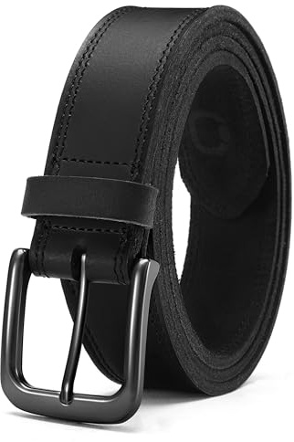 CHAOREN Real Leather Belts for Men, Genuine Mens Belts Leather 1 3/8 | Full-Grain Leather, Durable Buckle, Casual for Jeans and Trousers, Gift Box, Everyday Wear, Comfortable Fit, Classic Style