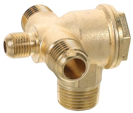 Angoily Air Compressor Check Valve Accessory 4-Way Alloy One Way Air Valve with G3/8 Thread for Garage Maintenance and DIY