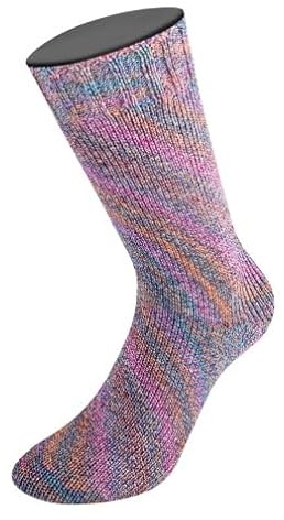 LANA GROSSA Meilenweit Cotton Bamboo Pepita | 4-fädiger Bambus-Sockenklassiker | Handstrickgarn aus 40% Baumwolle, 25% Schurwolle | 100g Wolle zum Stricken & Häkeln | 420m Garn FB 2503