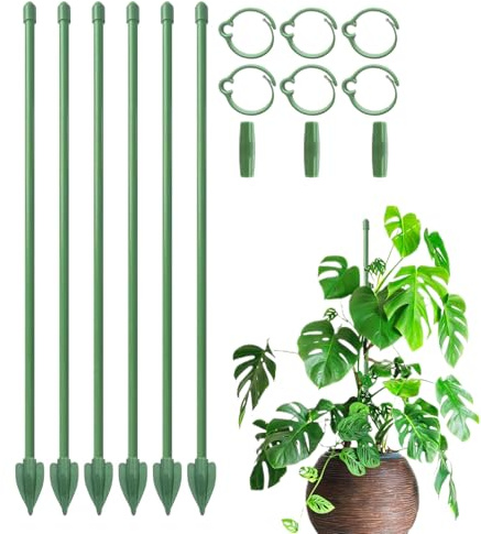 Estacas para plantas, protección resistente a los rayos UV, soporte para plantas, estaca Monstera, para jardín, balcón, hogar, apartamento, monstera, flores, rosas, bonsái
