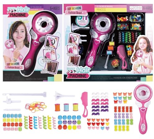 Macchina per intrecciare i capelli per bambini, giocattolo elettrico per acconciature da salone di bellezza, set per creare acconciature alla , strumento per la decorazione dei capelli per ragazze