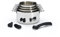 De Buyer Twisty Set di 4 casseruole Due Manici in Silicone, diam 14-16-18-20 cm, 3491.04, Acciaio Inossidabile, 20 cm