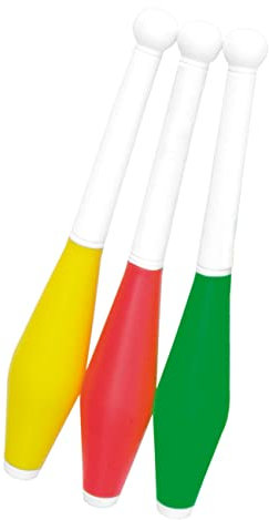 EDUPLAY 170-013 Jonglierkeulen, 45 cm, Mehrfarbig (3er Pack)