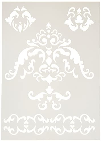 Efco Ornamentschablone in 5 Designs, Kunststoff, transparent, A5