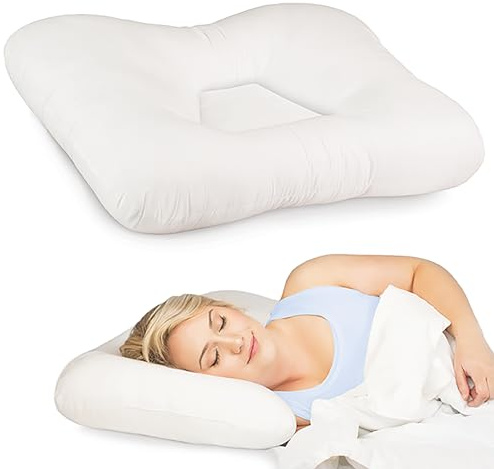 Core Products Tri-Core Cervical Support Pillow – Firm Orthopedic Neck Pillow for Pain Relief, Back and Side Sleepers – Ergonomic Contour Pillow – Assembled in USA, Midsize