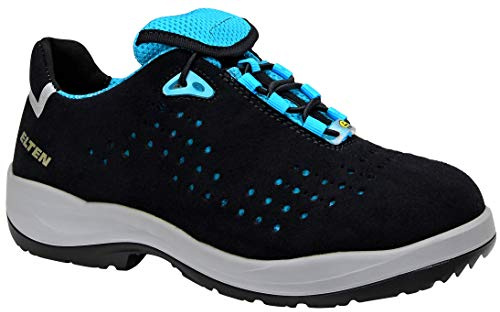 ELTEN Impulse Lady Aqua Low ESD S1P – Light Women's Safety Shoe Microfibre Leatherless Steel Cap Penetration Protection: Textile, 40 EU, Aqua